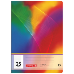 Schulheft | A4, Lineatur 25, 16 Blatt, mehrfarbig