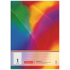 Schulheft | A4, Lineatur 1, 16 Blatt, mehrfarbig