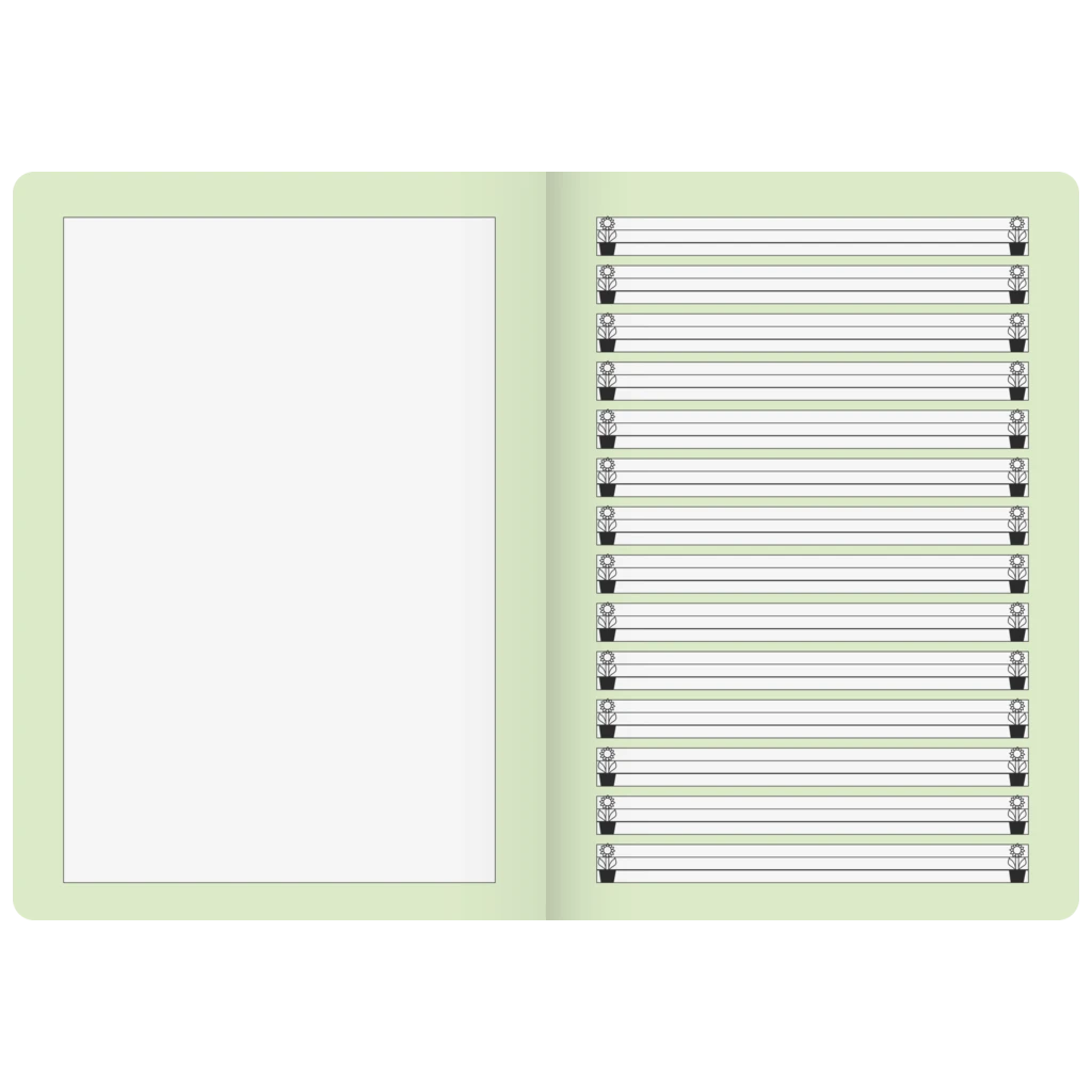 Geschichtenheft | A4, Lineatur 1G, 16 Blatt, grün