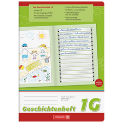 Geschichtenheft | A4, Lineatur 1G, 16 Blatt, grün