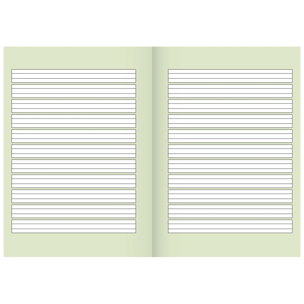 Schulheft Recycling | A5, Lineatur 1, 16 Blatt, grün/grau