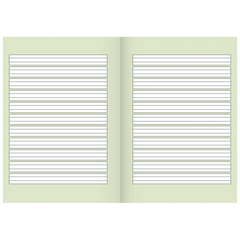 Schulheft Recycling | A5, Lineatur 1, 16 Blatt, grün/grau