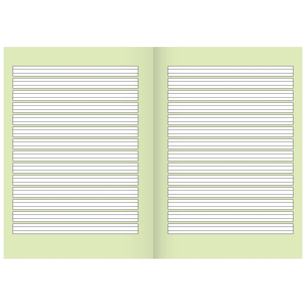Schulheft Recycling | A5, Lineatur 2, 16 Blatt, grün/grau