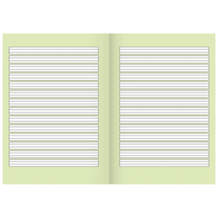 Schulheft Recycling | A5, Lineatur 2, 16 Blatt, grün/grau