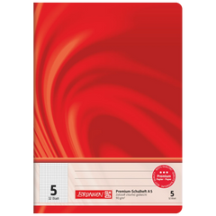 Schulheft Premium Vivendi | A5, Lineatur 5, 32 Blatt, rot