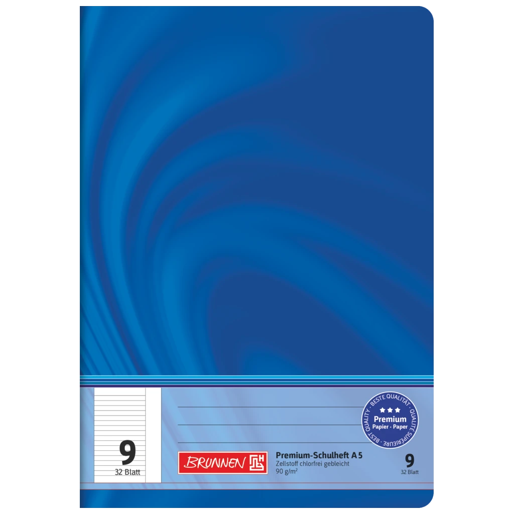 Schulheft Premium Vivendi | A5, Lineatur 9, 32 Blatt, blau