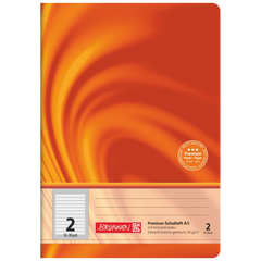 Schulheft Premium Vivendi | A5, Lineatur 2, 16 Blatt, orange