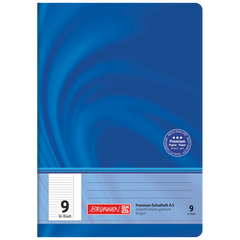 Schulheft Premium Vivendi | A5, Lineatur 9, 16 Blatt, blau