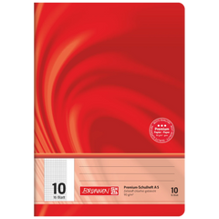 Schulheft Premium Vivendi | A5, Lineatur 10, 16 Blatt, rot