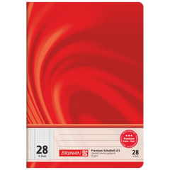 Schulheft Premium Vivendi | A5, Lineatur 28, 16 Blatt, rot
