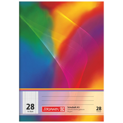 Schulheft | A5, Lineatur 28, 16 Blatt, mehrfarbig