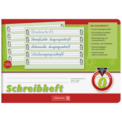 Schreibheft | A5 quer, Lineatur 0, 16 Blatt, grün