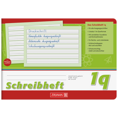Schreibheft | A5 quer, Lineatur 1q, 16 Blatt, grün