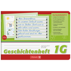 Geschichtenheft | A5 quer, Lineatur 1G, 16 Blatt, grün