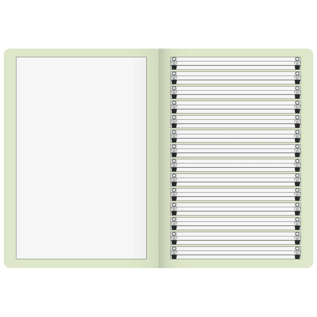 Geschichtenheft | A5, Lineatur 2G, 16 Blatt, grün