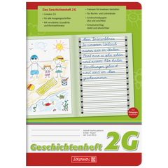 Geschichtenheft | A5, Lineatur 2G, 16 Blatt, grün