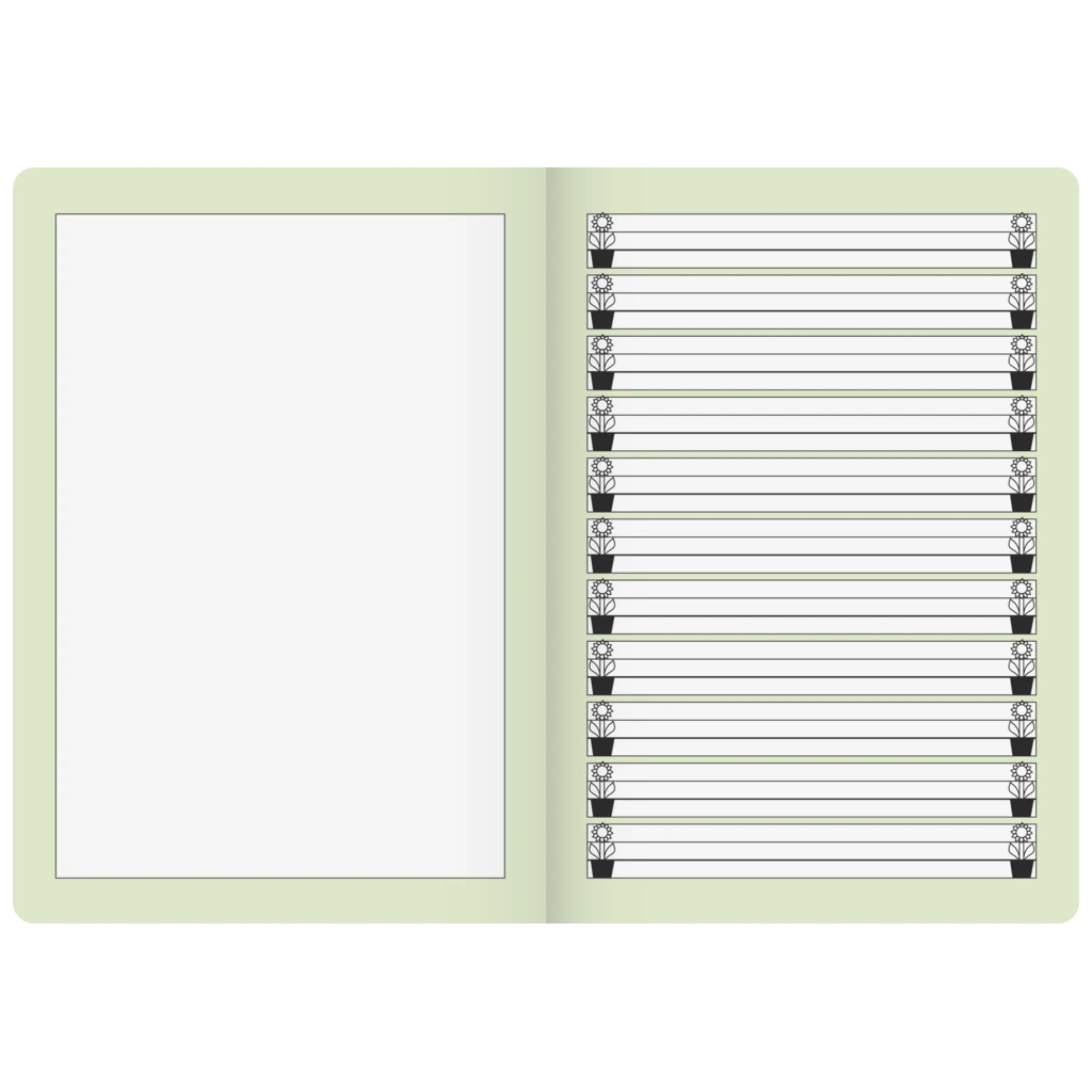 Geschichtenheft | A5, Lineatur 1G, 16 Blatt, grün