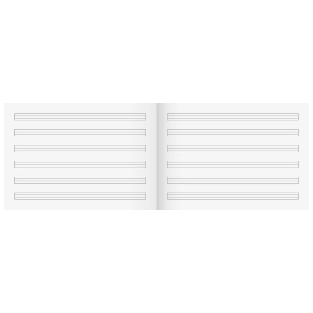 Notenheft | A5 quer, Lineatur 14, 8 Blatt, sortiert