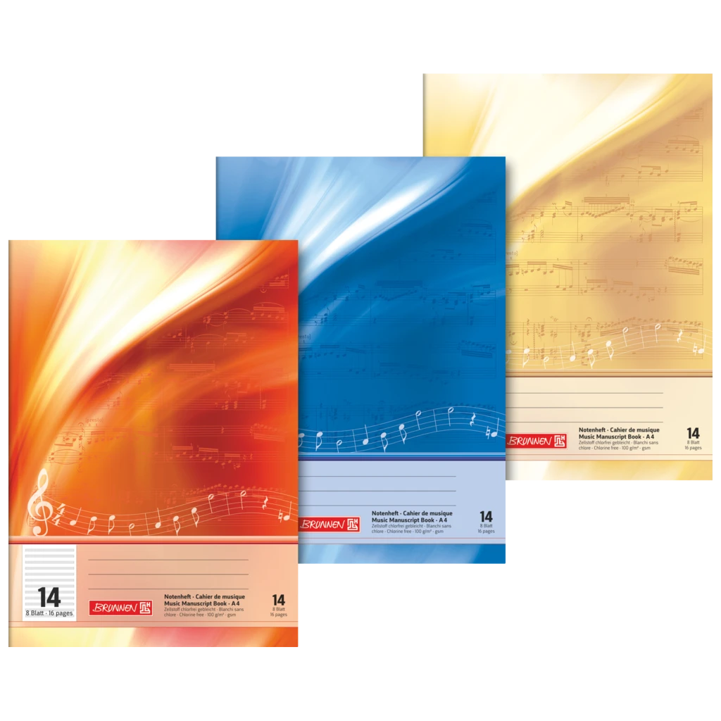 Notenheft | A4, Lineatur 14, 8 Blatt, sortiert