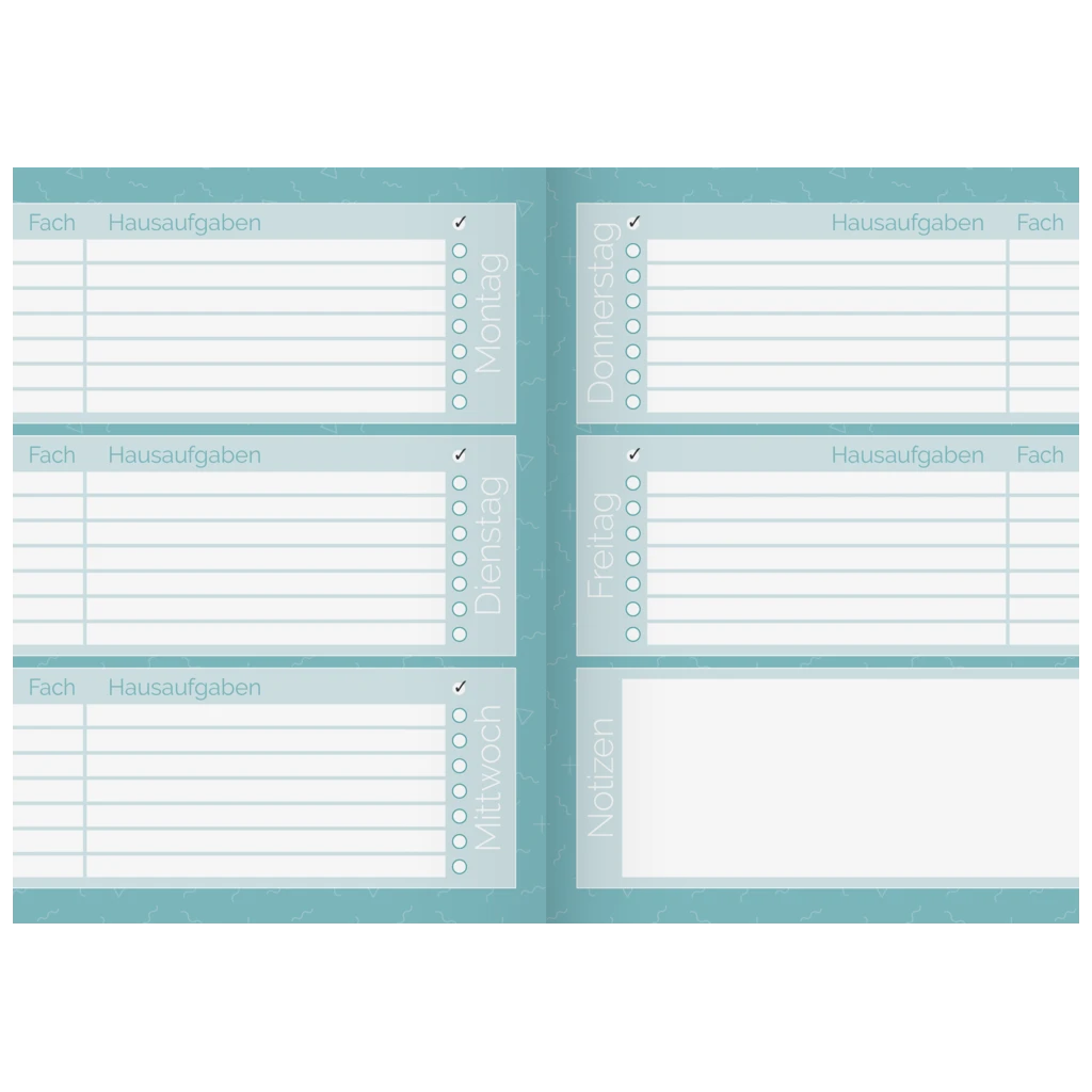 Hausaufgabenheft „Girls“ | A5, 48 Blatt, sortiert