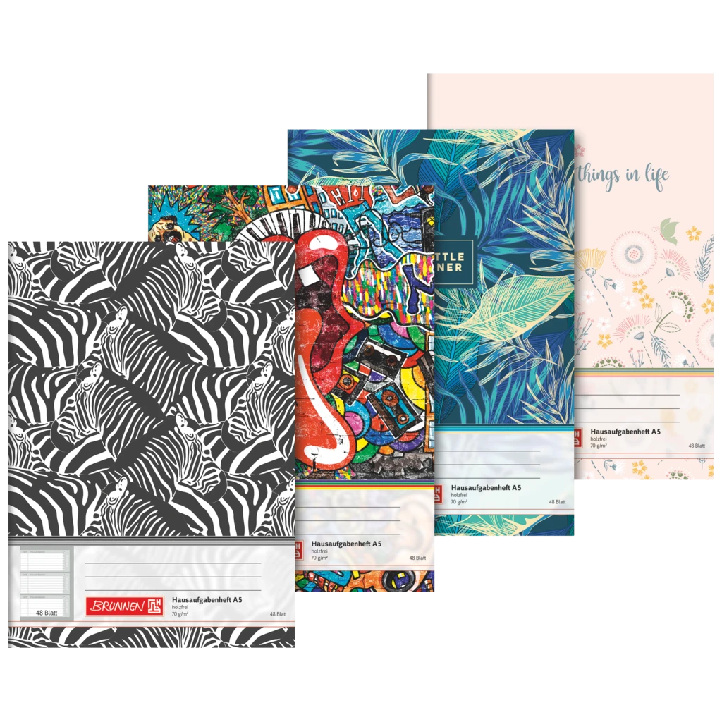 Hausaufgabenheft „Girls“ | A5, 48 Blatt, sortiert