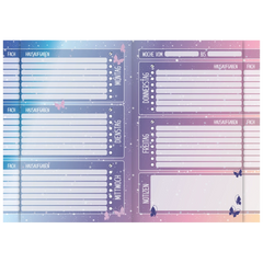 Hausaufgabenheft Magic Butterfly | A5, 48 Blatt, rosarot/lila