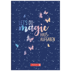 Hausaufgabenheft Magic Butterfly | A5, 48 Blatt, rosarot/lila