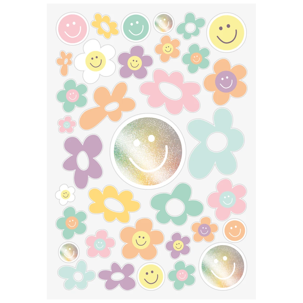 Hausaufgabenheft Happy Hippie | A5, 48 Blatt, mehrfarbig, pastell