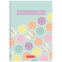 Hausaufgabenheft Happy Hippie | A5, 48 Blatt, mehrfarbig, pastell