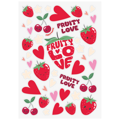 Hausaufgabenheft Fruity Love | A5, 48 Blatt, rosa/rot
