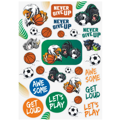 Hausaufgabenheft Sporty Animals | A5, 48 Blatt, blau/mehrfarbig