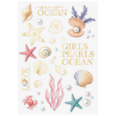 Hausaufgabenheft Sunny Ocean | A5, 48 Blatt, gold/mehrfarbig, pastell