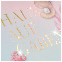 Hausaufgabenheft Sunny Ocean | A5, 48 Blatt, gold/mehrfarbig, pastell