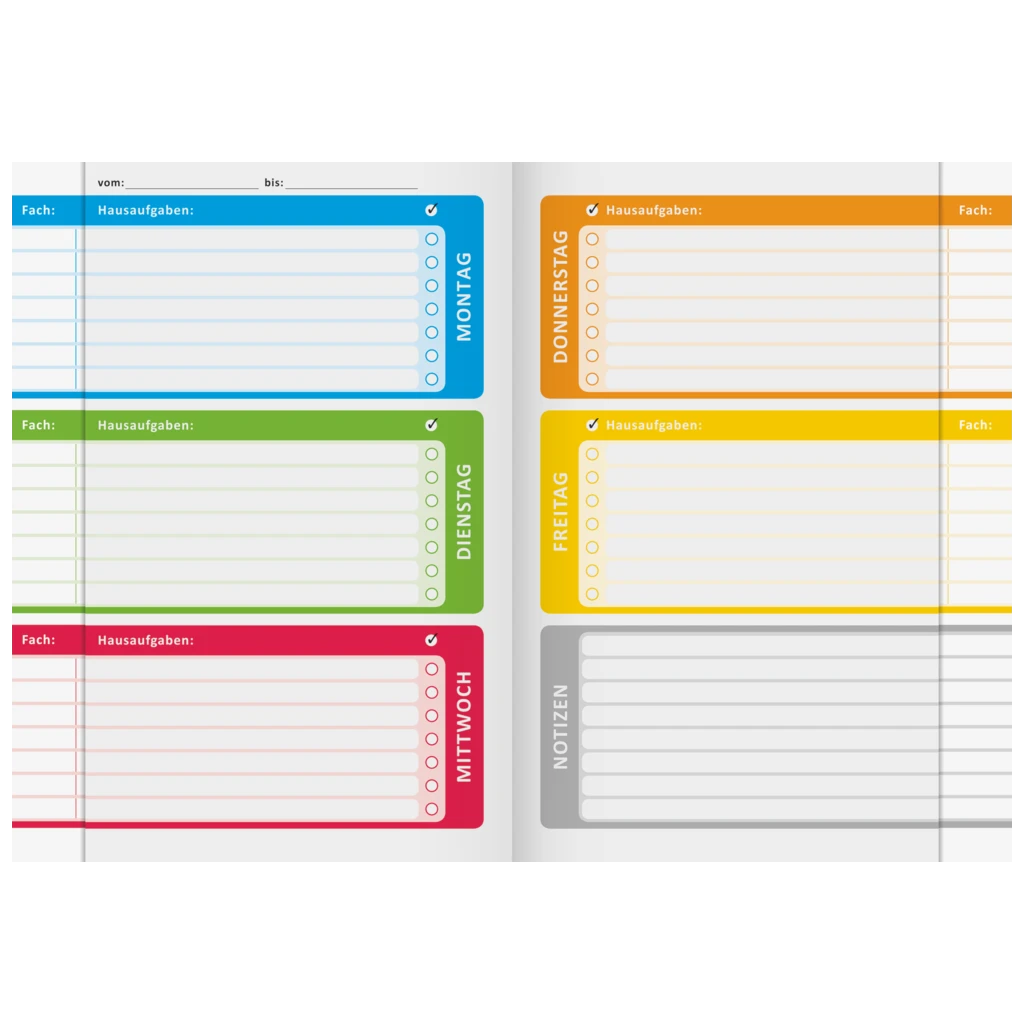 Hausaufgabenheft „Grundschule“ | A5, 48 Blatt, sortiert