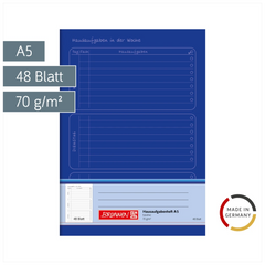 Hausaufgabenheft | A5, 48 Blatt, blau