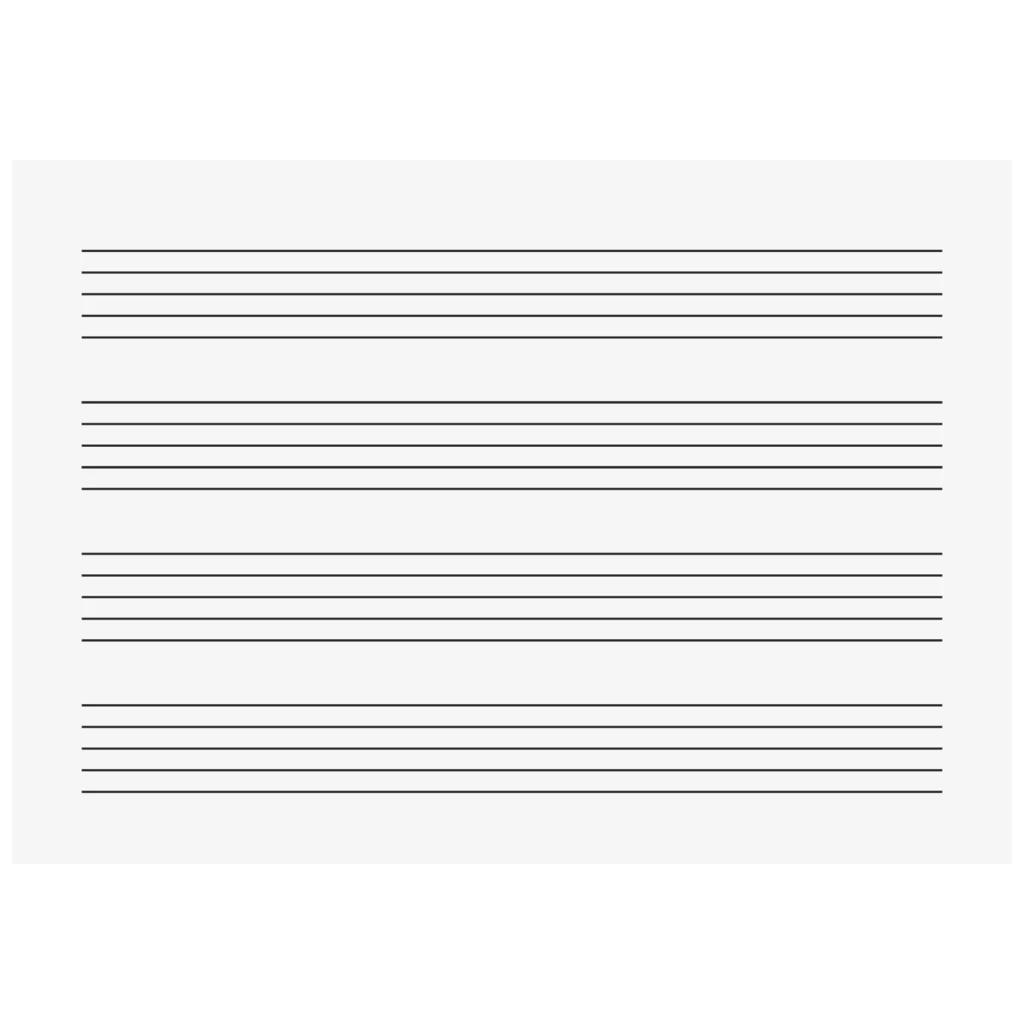 Star-Notenheft | A5 quer, Notenlineatur, 8 Blatt, orange