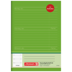 Hausaufgabenheft | A6, 24 Blatt, grün