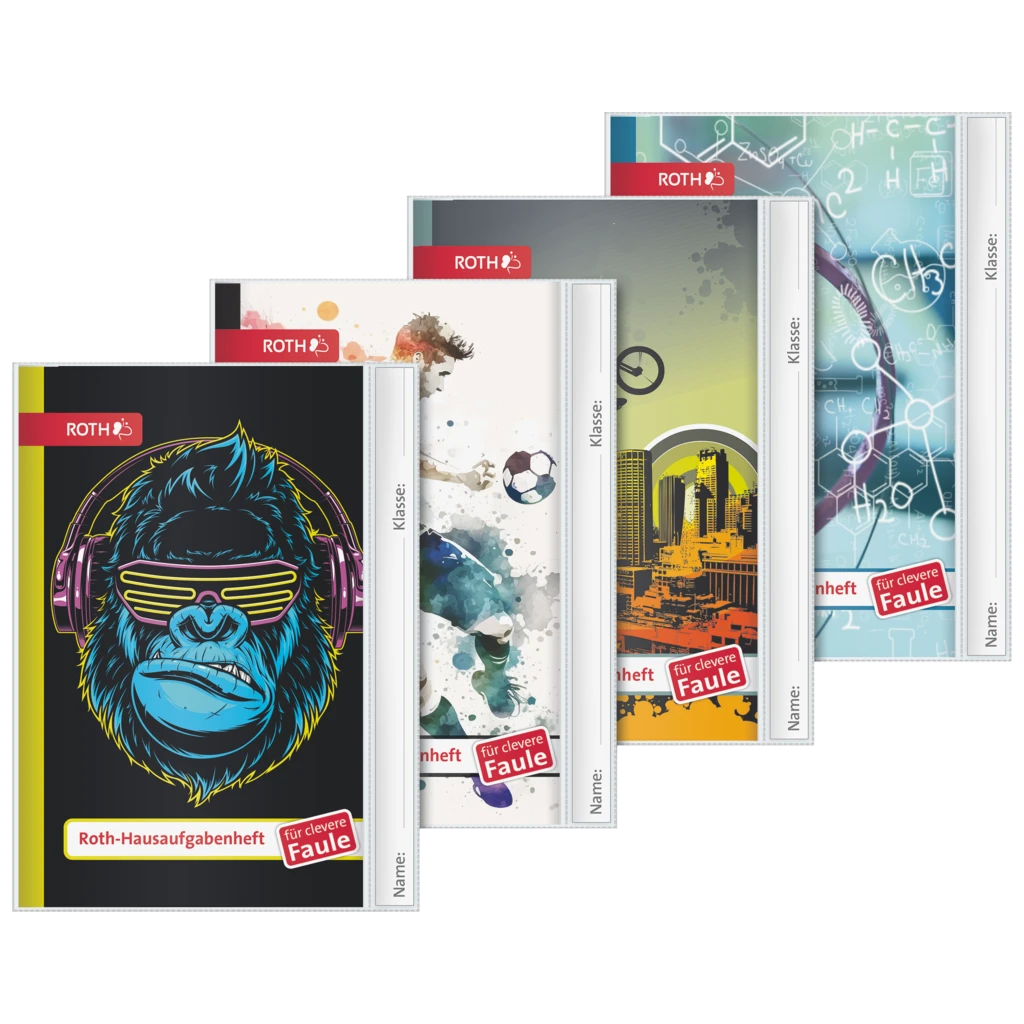 Hausaufgabenheft Für clevere Faule „Boys“ | A5, 56 Blatt, sortiert