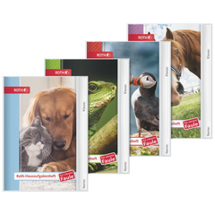 Hausaufgabenheft Für clevere Faule „Tiere“ | A5, 56 Blatt, sortiert