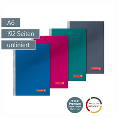 Notizbuch Premium Metallic | A6, unliniert, sortiert