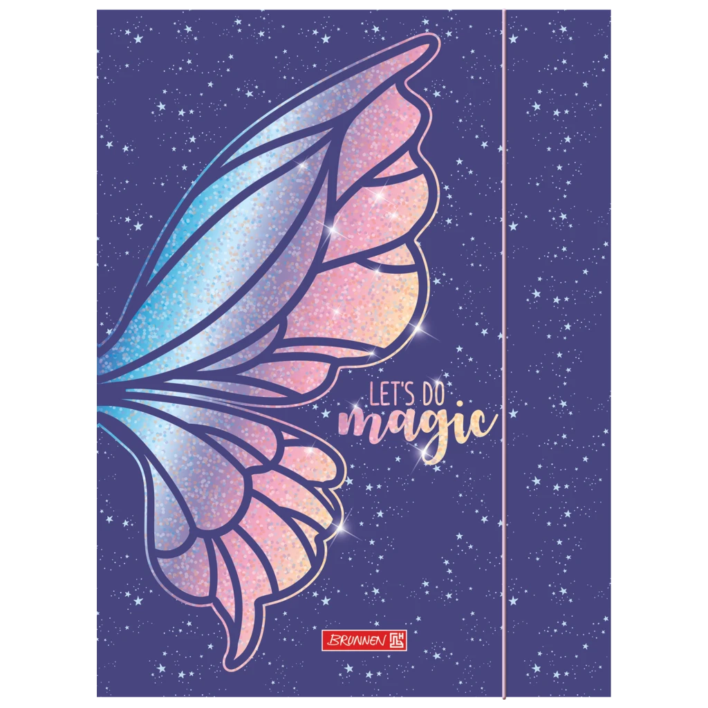 Sammelmappe Magic Butterfly | A3, Füllhöhe: 10 mm, rosarot/lila