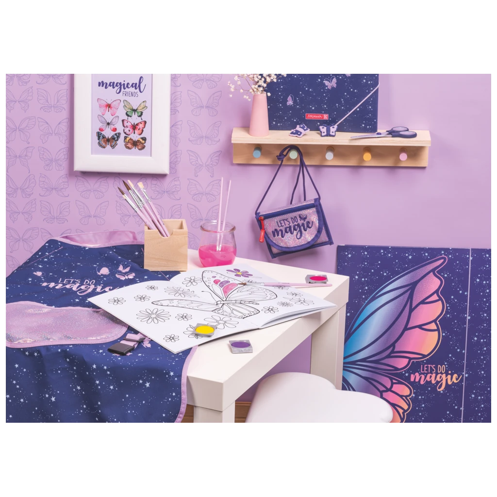 Sammelmappe Magic Butterfly | A3, Füllhöhe: 10 mm, rosarot/lila