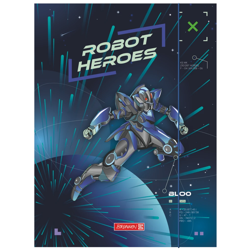 Sammelmappe Robot Heroes für A3 | A3, Füllhöhe: 10 mm, dunkelblau