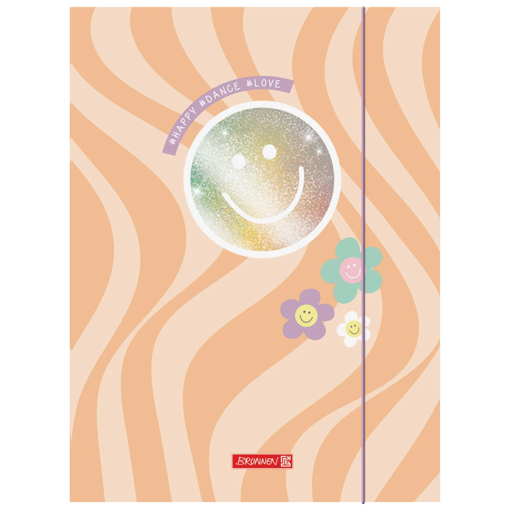 Sammelmappe Happy Hippie | A3, Füllhöhe: 10 mm, orange