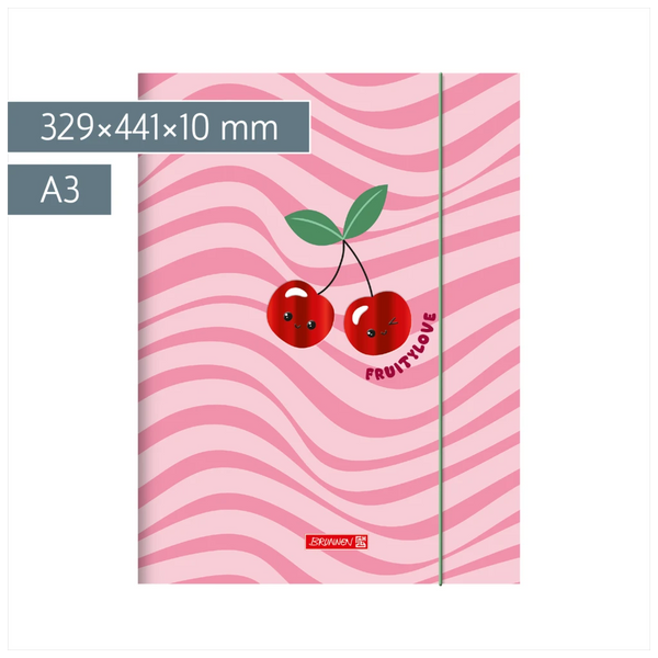 Sammelmappe Fruity Love | A3, Füllhöhe: 10 mm, rosa/rot
