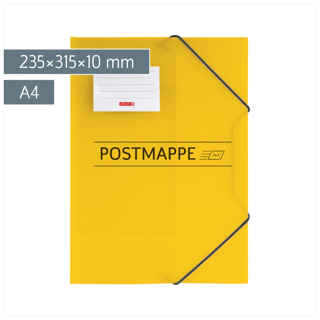 Postmappe | A4, Füllhöhe: 10 mm, gelb