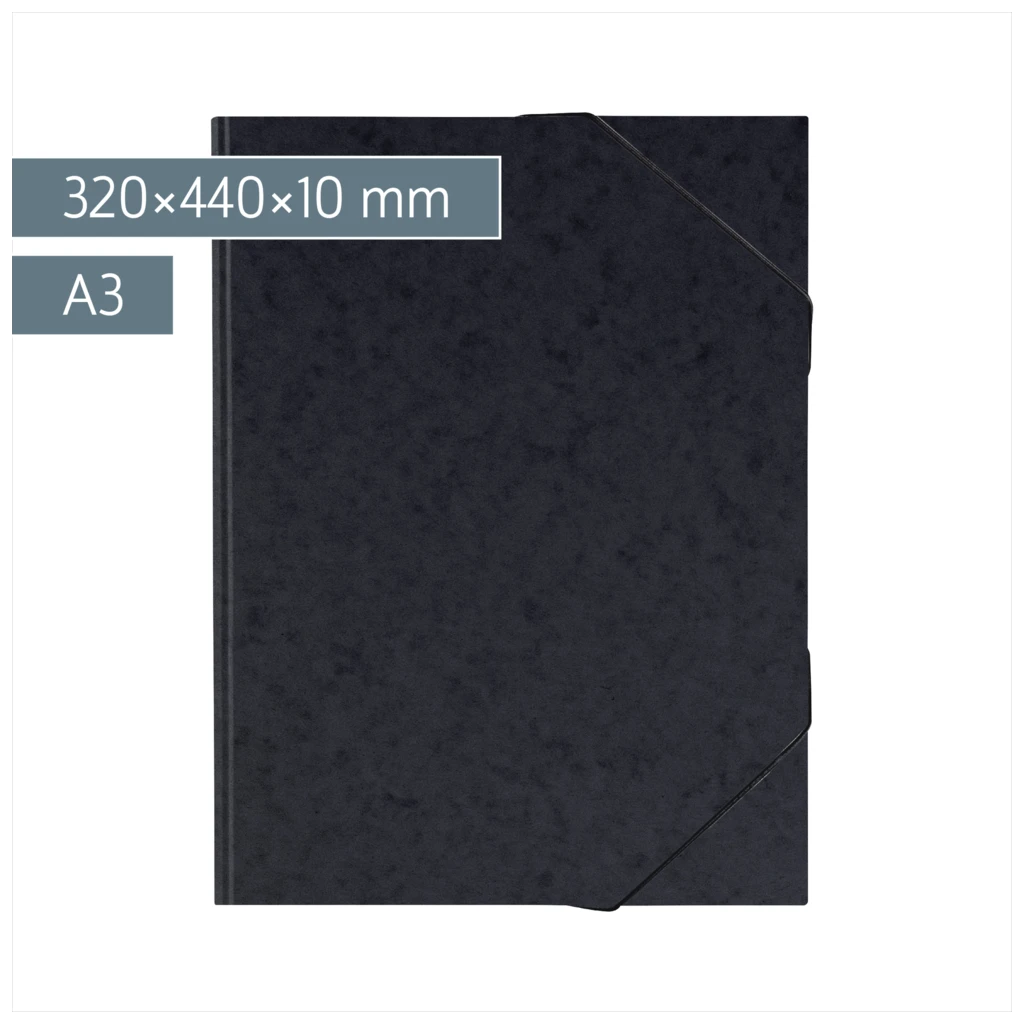 Sammelmappe FACT!plus | A3, Füllhöhe: 10 mm, schwarz