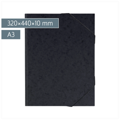 Sammelmappe FACT!plus | A3, Füllhöhe: 10 mm, schwarz