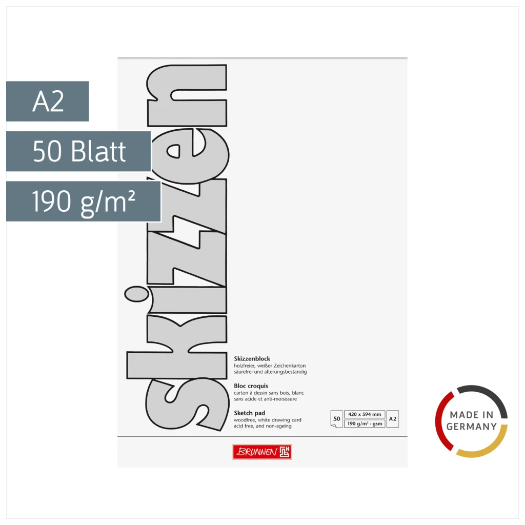 Skizzenblock | A2, 50 Blatt
