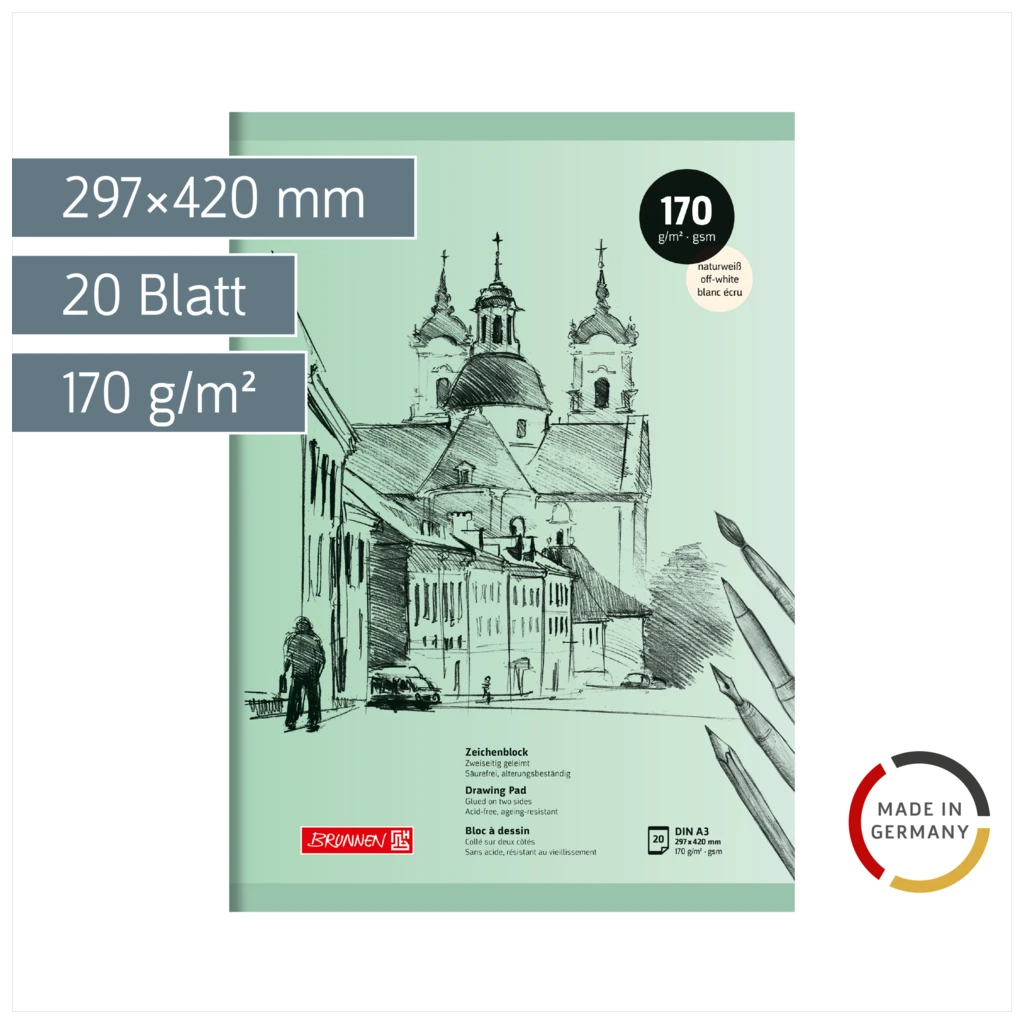 Zeichenblock | A3, 20 Blatt
